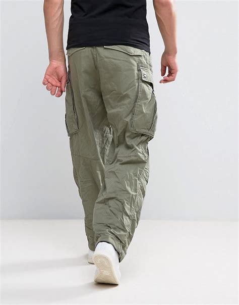 parachute cargo pants men's.